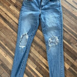 Levi's Blue Distressed Skinny Jeans